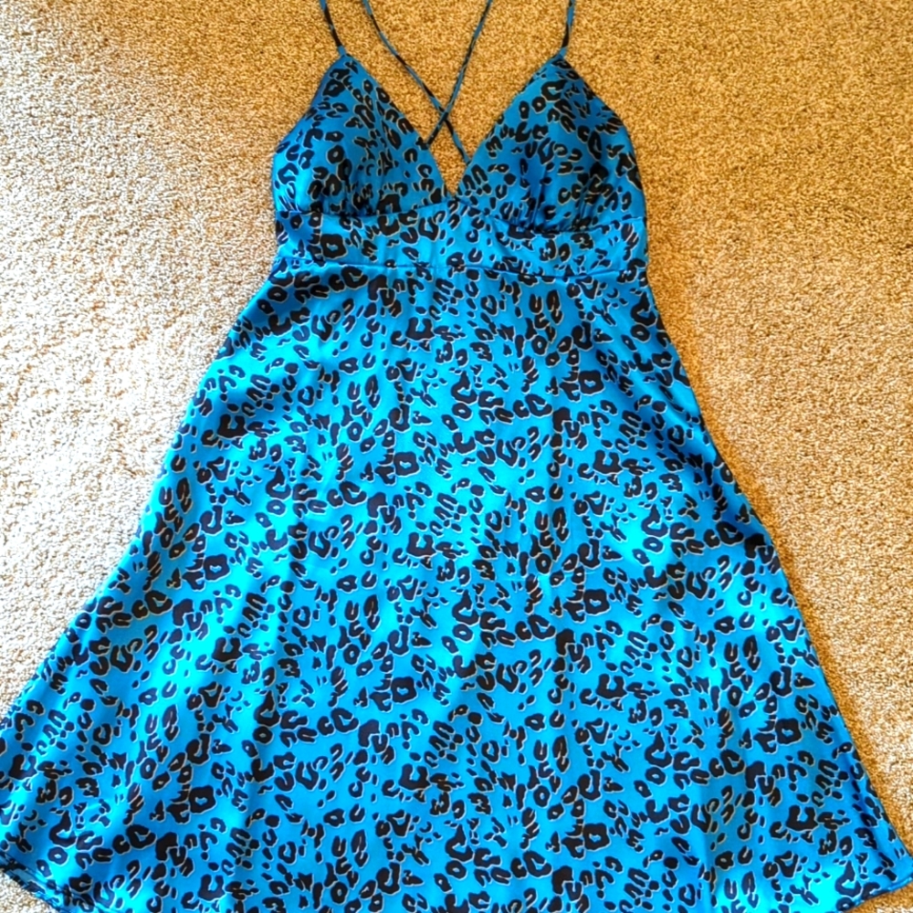 Blue size M short party dress